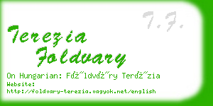 terezia foldvary business card